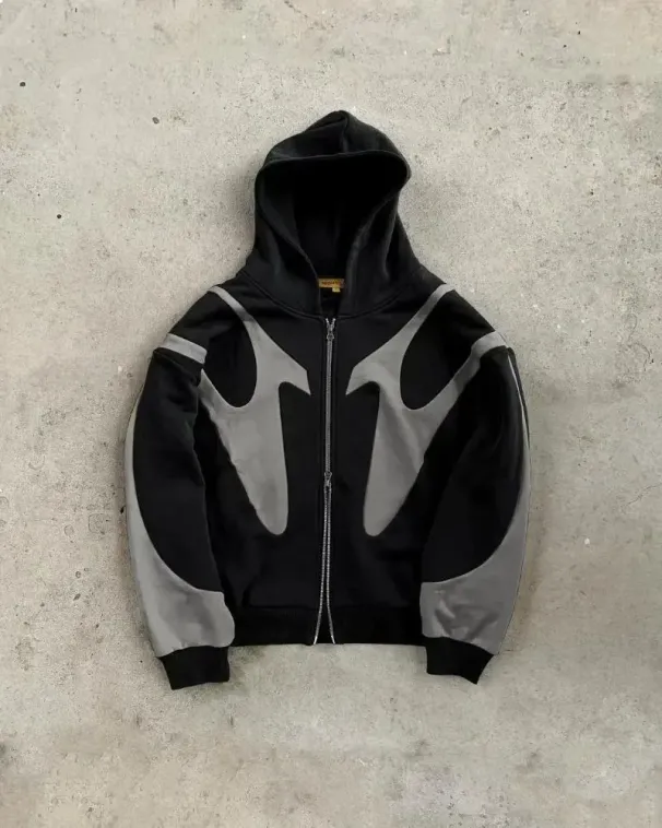 Lanjia- Men's Hoodies American Clothing Haruku Fashion Flash Dia Oversized Letter Patch Hoodie Men Women Hip Hop Goth Casual Sweatshirt Asian_ecoleips.com