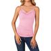 2026 European And American Cross-Border Foreign Trade Summer Women's Lace V-Neck Adjustable Thin Strap Camisole_ecoleips.com