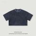 BE Fashion Brand Spicy Girl New Round Neck Distressed Washed Brushed Sleeved T-Shirt Short Cut Exposed Navel Women's_ecoleips.com