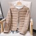 K New Lightweight Cotton Padded Jacket For Women, Short Inner Lining, Cotton Coat With Round Neck, Can Be Worn As A Vest. O Inner Garment_ecoleips.com