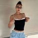 Spicy Girl Style Color Block Low Cut off Shoulder Faux Two Piece Camisole Women's Spring New Arrival Tank Top Summer Autumn_ecoleips.com