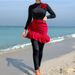 Conservative Sunscreen Swimwear For Women Floral Design High Elasticity Suitable For Swimming And Water Sports_ecoleips.com