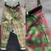 Women's Clothing Spring And Autumn New Red And Green Plaid Carrot Jeans Women's Slimming High Waist Curled Harem Pants Trendy_ecoleips.com
