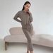 Autumn-Winter Style Knitted Suit Women's Core-Spun Yarn Soft Slit Sweater With Lace-Up Skirt Elegant Style_ecoleips.com
