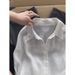Highly Recommended High-end Imported Linen White Shirt For Women, 2026 New Model, Minimalist Style, Sun-protective Top_ecoleips.com