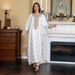 Women's Clothing Ins Muslim V Neck Evening Dress Chiffon Hot Stamping Two Piece Women's Robe_ecoleips.com