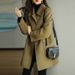 Women's Plus Size Slim Fit Wool Coat Mid-Length Padded Collar Autumn/Winter Thickened Casual Fashion Coat_ecoleips.com