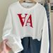 Women's Clothing Large Volume Spring And Autumn Sweatshirt Women's Pullover Letter Printing Short Loose Navel Exposed Round Neck Long Sleeved Tops_ecoleips.com