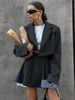 K Business Suit Set With Lapelled Blazer And Ultra-short Skirt_ecoleips.com