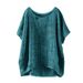 Women's Clothing New Women's Casual Loose Linen Tops_ecoleips.com