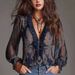 2026 Independent Site European And American Cross-Border Bohemian Paisley Sheer Print Chiffon Shirt_ecoleips.com