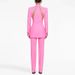 Women's Sheer Mesh Panel Blazer And Skinny Pants Suit Set, Trendy Office To Evening Outfit_ecoleips.com