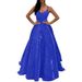 Women's Clothing Fashion Suspenders Suspenders Glitter Banquet Event Elegant Slim Long Dress Evening Dress_ecoleips.com