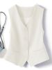 K Suit Vest, Women's Tank Top, New Slim Fit, Layered On Top, Women's Style, Camisole, Blue Short Vest_ecoleips.com