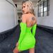 Women's Strapless Off-Shoulder Long Sleeve Lace-Up Pleated Dress American Style Sexy Casual Elegant Fashion_ecoleips.com
