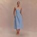 Women's Strapless Solid Color Denim Suspender Dress Sleeveless Summer New Arrival Sexy_ecoleips.com
