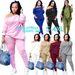 Women's Autumn/Winter Casual Two Piece Set Button Down Off Shoulder Pleated Drawstring Trousers_ecoleips.com