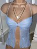 Women's Clothing New Summer Style Pleated Lace Slit Halterneck Vest_ecoleips.com