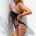 Aria Basics 2026 European And American Sexy Backless One-Piece Multi-Color Cross-Border Cross-Strap Swimsuit Bikini_ecoleips.com
