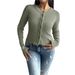 Diyun 2024 Autumn/Winter European And American Women's Fashion Elegant Slim-Fit Cardigan Buttoned_ecoleips.com