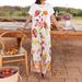 Women's Clothing Graffiti Print Loose Short Sleeved T Shirt Wide Leg Straight Pants Holiday Style Suit_ecoleips.com