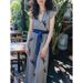 Blue Fashionable Dress For Women In Summer 2025, With A Light Luxury High-End Temperament, French Elegance And_ecoleips.com