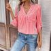 Aria Basics Aria Basics In Stock 2024 European And American Early Spring New Cross-border Clothing V-neck Pullover Striped Printed Long-sleeve_ecoleips.com