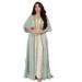 Women’s Clothing Muslim women's hot diamond luxury dress suit shiny silk satin three piece dress_ecoleips.com
