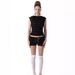 Cross-Border Sweet Spicy Girl Ruffled Hollow Out Tie Strap Camisole Women Summer Lace Trim Puffy Shorts Two-Piece_ecoleips.com