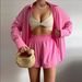 Spring Summer Women's Two Piece Set European American Style Solid Color Long Sleeved Collared Shirt And Shorts Loose Fitting Casual Fashionable Suit_ecoleips.com