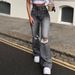 Women's Clothing Denim Wide Leg Trousers Ripped Jeans With Bootcut_ecoleips.com