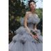 Evening High-End Studio New Colorful Tulle Wedding Outdoor Tail Cake Internet Celebrity Forest Style Travel Photography_ecoleips.com