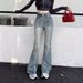 New Spring And Autumn American-style Washed Women's Flared Jeans, Floor-length Trousers, Retro Slim-fit Petite_ecoleips.com