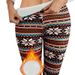 Women's High Waist Christmas Print Leggings - Stretchy Tummy Control Thermal Pants For Winter & Fall, Snowflake Design, Workout Running Yoga Fitness_ecoleips.com