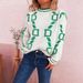 Stylish Letter Embroidery Contrast Color Knit Sweater - Casual Round Neck Long Sleeve Pullover For Women_ecoleips.com