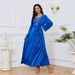 Women's Clothing Women's Muslim Robe New Beaded Temperament Slim Dress_ecoleips.com