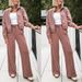 Women's Clothing New European And American Fashion Casual Solid Color Jacket And Trousers Suit_ecoleips.com