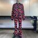 Pleated Sleeve Long Pants Spring Summer Vacation New Women Printed Shirt Turn-down Collar Cardigan Two-piece Set SU2936_ecoleips.com