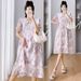 Summer New Korean Fashion Doll Collar Age-Reducing Jacquard Maternity Dress_ecoleips.com