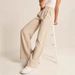 High-Waisted Wide-Leg Pants Women's Slimming Drapey Casual Suit with Real Pockets at the Back And Belted Slimming Wide Leg Pants for Commuting_ecoleips.com