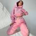 Women's Clothing Sports Sweater Suit Long Sleeved Hooded Sweater Women's Autumn And Winter Plus Velvet Two Piece Suit Women's Clothing_ecoleips.com