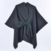 K New Women's Warm Cloak Simple Double-sided Solid Color Split Outerwear Shawl_ecoleips.com