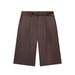 Women's Clothing American Style Long Casual Pants Belted Bottoms Stylish Trendy Polyester Summer Fashion_ecoleips.com