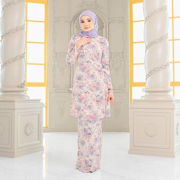 Modest Muslim Maxi Dress – 3D Floral Print Long Sleeve Abaya Dress For Women (S-5XL, Breathable Polyester Blend, Prayer & Daily Wear)_ecoleips.com
