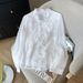 Women's Clothing Sweet Ruffled Bow Shirt Blouse_ecoleips.com