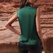 Women's Clothing Women's Spring And Autumn Sleeveless Satin Shirt Pleated Vest New Sexy Shirt Top_ecoleips.com