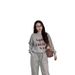 Women's Clothing Style Fashion Suit Short Sweatshirt & Loose Fitting Jogger Pants Casual Sportswear Two Piece Set For Autumn Winter_ecoleips.com