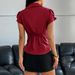 DiYun Y2K Women's Short Sleeve T-Shirt Cardigan Button Detail European American Style Fashion Shirt for Autumn/Winter Hot Girl Look_ecoleips.com