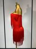 Women Sexy Strapless Tassel Off Shoulder Bandage Dress Fancy Club Celebrity Evening Party Mini Bodycon Birthday Vestido WIG8_ecoleips.com