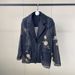 Elegant Floral Embroidered Mesh Blazer For Women, Lightweight Cropped Office Jacket, Versatile Summer Cover-Up_ecoleips.com